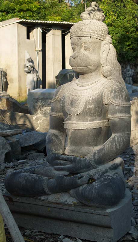 Large Meditating Hanuman Statue 84"